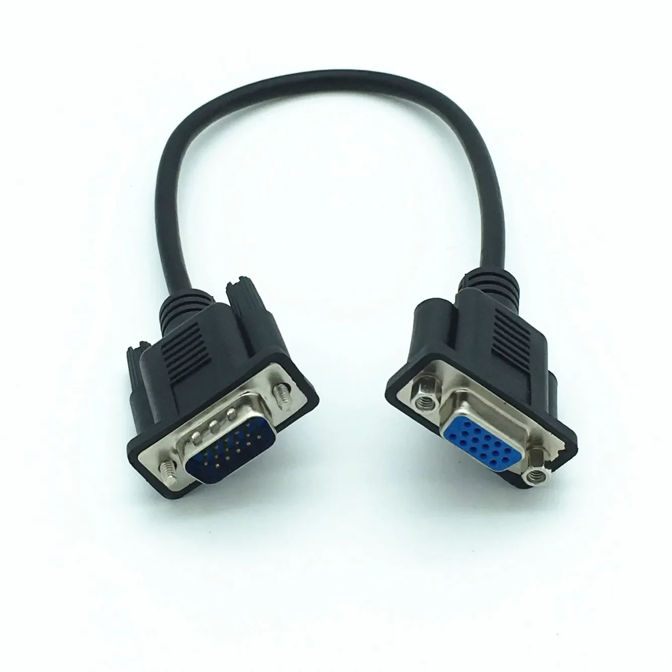 30cm VGA Short Cable HD Full 15 Pin Male to Female Male RGB Cables Cord Wire Line Copper Core for PC Computer Monitor Projector