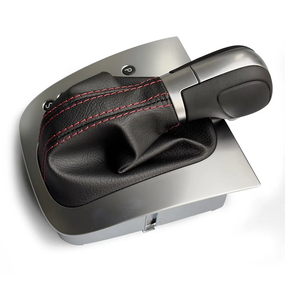 

Кожаный черный или красный чехол с вышивкой AT DSG, ручка переключения передач, чехол для MK6 GTI Golf6 Jetta MK6 GLI