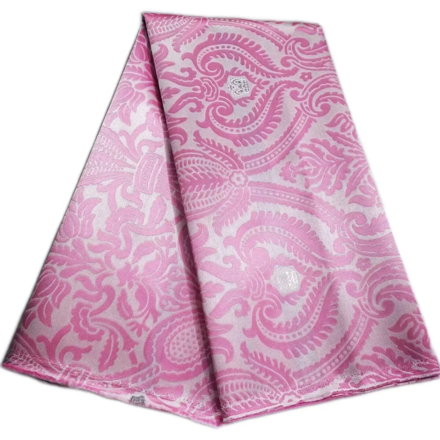 

Hot Sale African Luxury High Quality Crown 3D Damask Embroidery Headtie For Women Wedding Party Wrapper Hat Fabric 5Yards Sewing