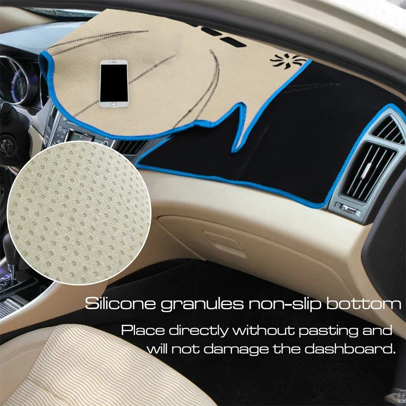 لوحة سيارة حصيرة داش غطاء لوحة التحكم المركزية نونسليب كيب ظلة اكسسوارات لسيارات BMW 5 سلسلة F10 بدون HUD 2010-2015