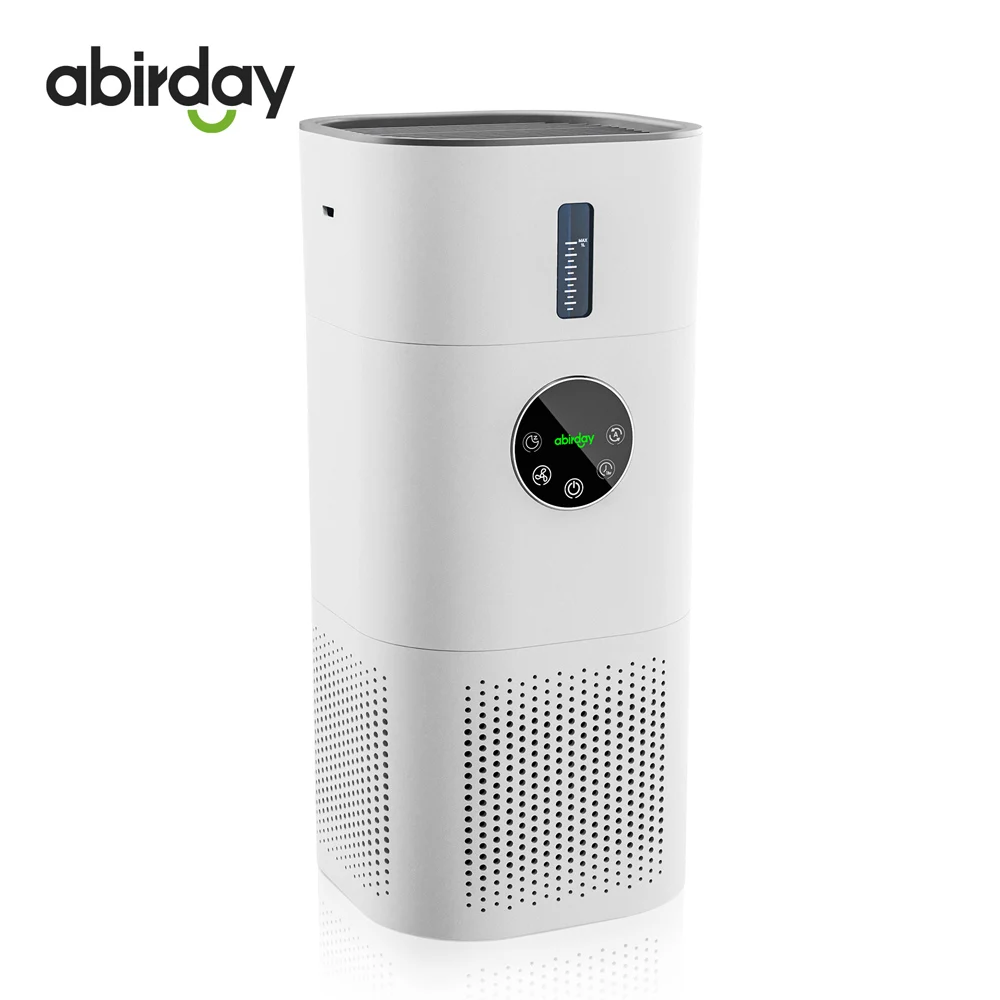 منقي هواء ABIRDAY 2 في 1 مع مجموعة مرطبة للحساسية المنزلية وشعر الحيوانات الأليفة، المدخنين في غرفة النوم، فلتر H13 True HEPA