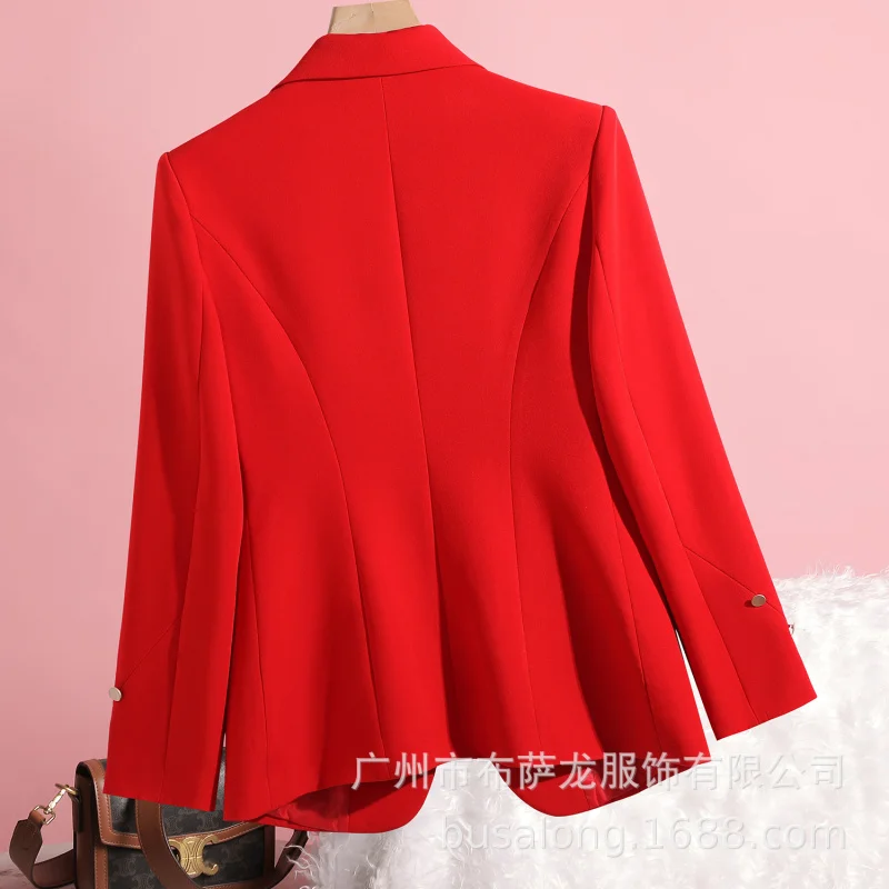 2025Nuevo traje de moda elegante, chaqueta profesional informal de manga larga para mujer, chaqueta Formal individual para mujer, ropa de trabajo 8302