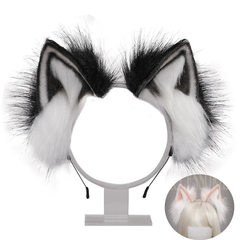 Lolita Animal Cat Fox Ear Hair Hoops Cosplay Faux Fur Hairband Girls Halloween Anime Headbands Headwear Hair Accessories