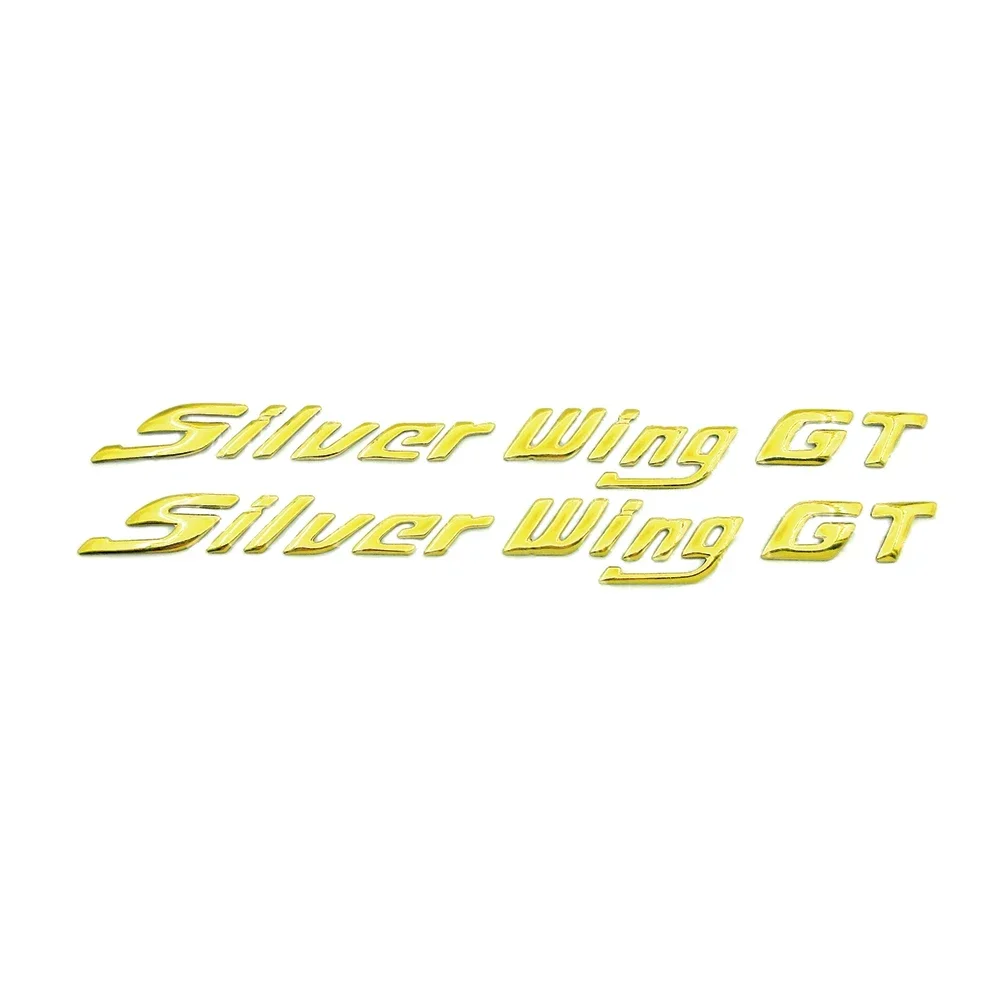 Chrome/Gold Motorcycle 3D Body Click Logo Decals Badge Emblem Sticker For Honda Silver Wing GT 250 400 600 Soft Plastic Stickers