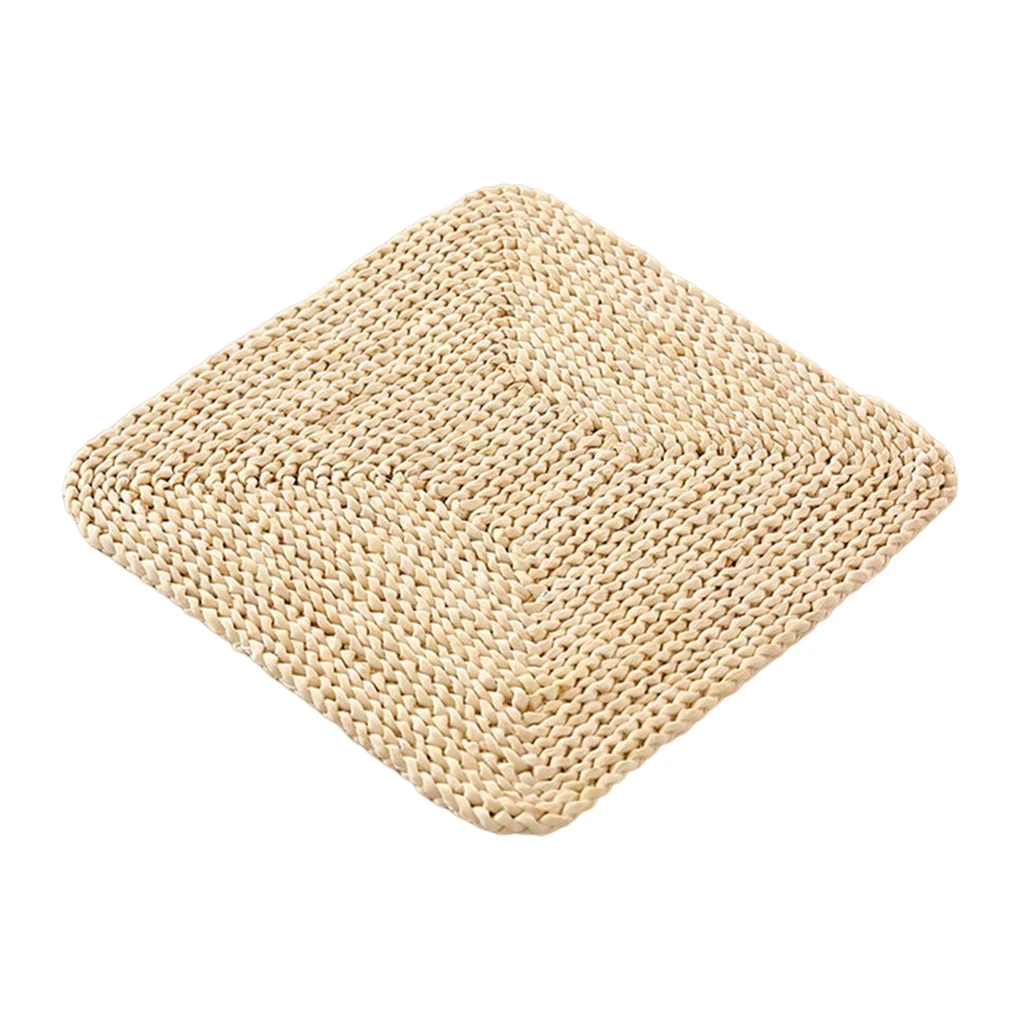 Woven Seat Cushion Straw Futon Tatami Pad Home Balcony Garden Household Rattan Stool Mat for Meditation Corn layer/4040