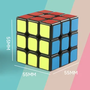 Cubo mágico 3x3 adesivo cubo mágico divertido alívio do estresse cérebro impulsionando brinquedos educativos crianças quebra-cabeça competição brinquedo presente 10 principais vendas trocador anatomico bebe - №7