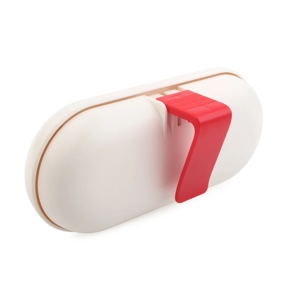 Car Sunglasses Box Sun Visor Glasses Case Holder Card Receipt Clip Universal White ABS Plastic