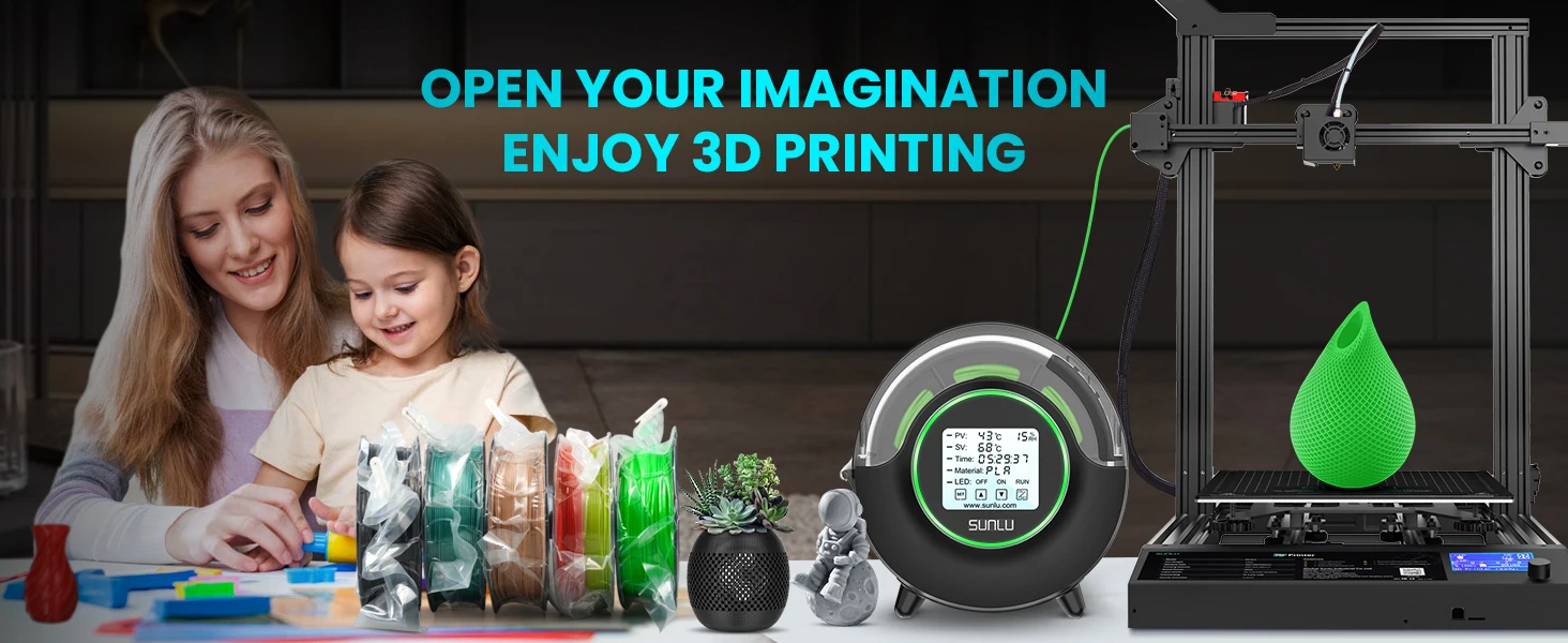 SUNLU S2 3D-Drucker Filament-Trockner Verbesserte Aufbewahrungsbox mit 360°-Trocknung ° Umlaufender Heizlüfter für PLA/PETG/ABS Filament-Trockner – Detail 1