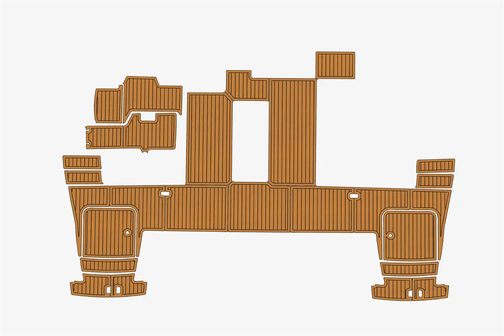 Eva foam Fuax teak seadek marine floor For 2018 Fountain Pajot 44 Cockpit Swim Platform 1/4