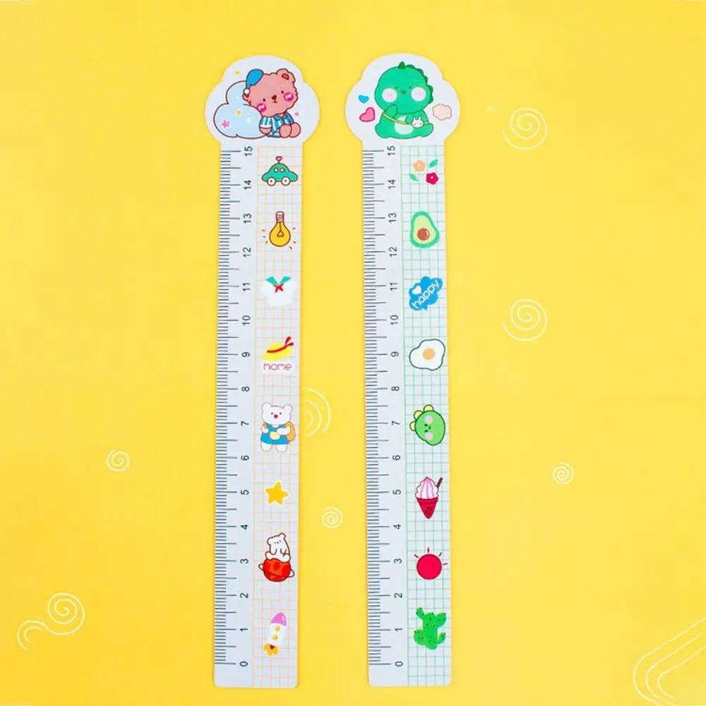 Cute Measuring Ruler Dinosaur Bear Pattern Cartoon Animal Soft Ruler Plastic Soft Study Stationery Children Drawing