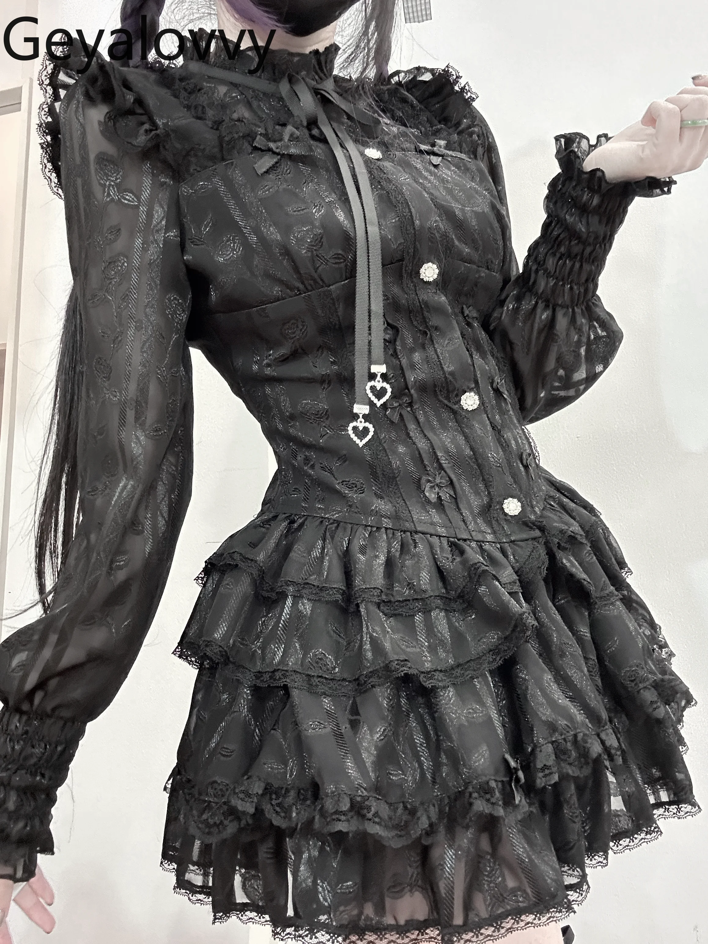 

Original Design Mass-Produced Lolita Set Japanese Style Long Sleeve Top and Pumpkin Pants Sweet Cute Women's 2 Piece Sets