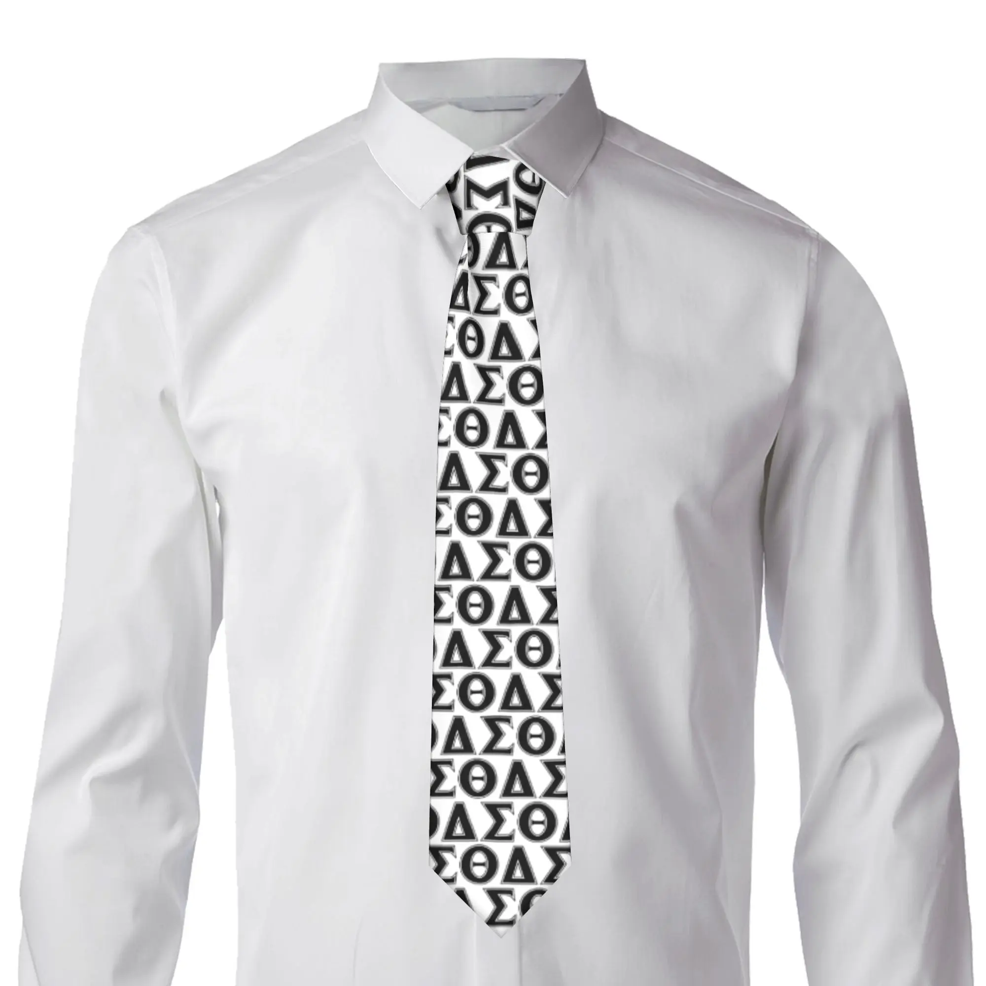 Fashion Deltas Sigmas Thetas Sorority  Neck Tie Men Silk  Neckties for Wedding Gravatas