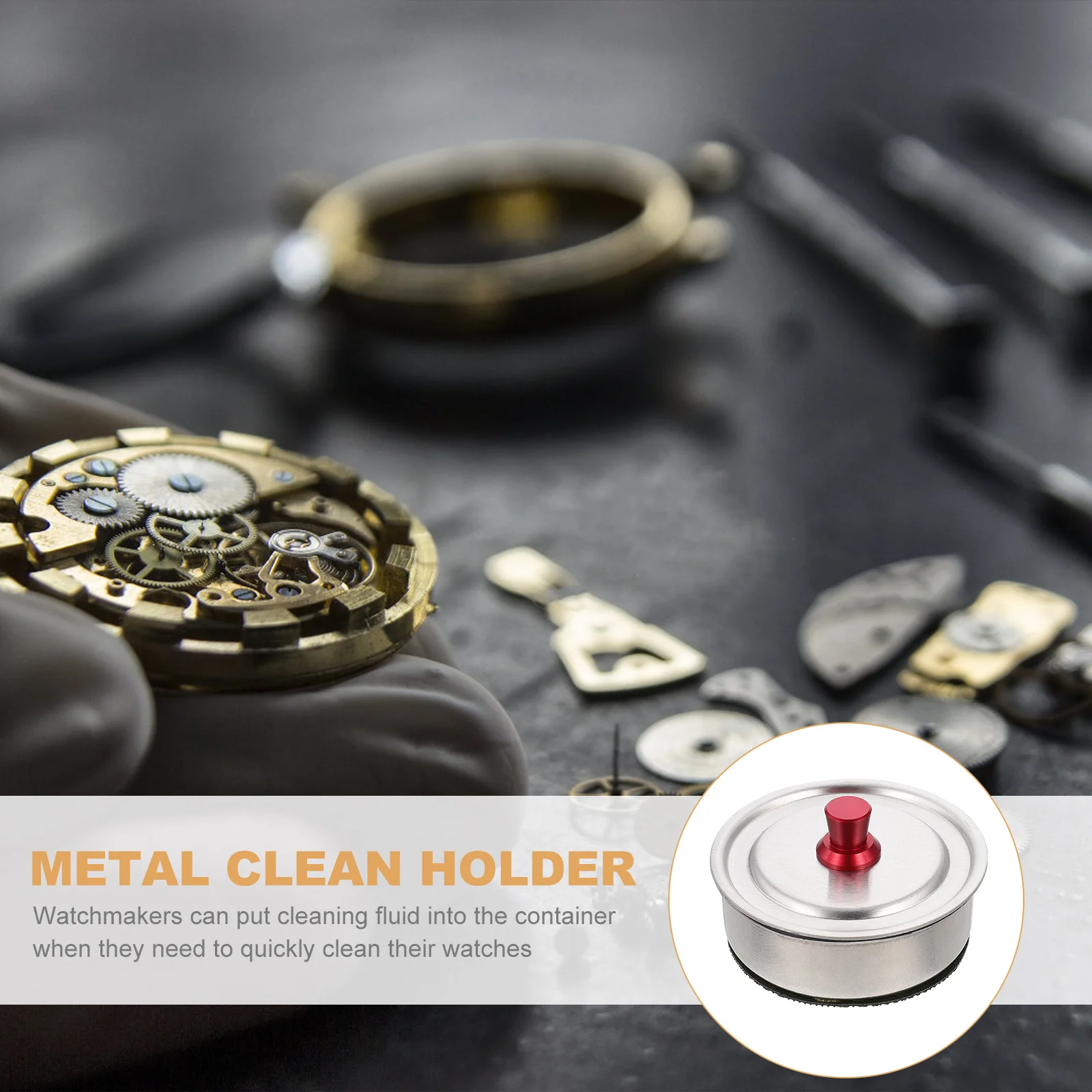 

Watch Repair Tool Cleaning Jar Metal Clean Holder Watch Parts Wash Lightweight Portable Watchmaker Accessories