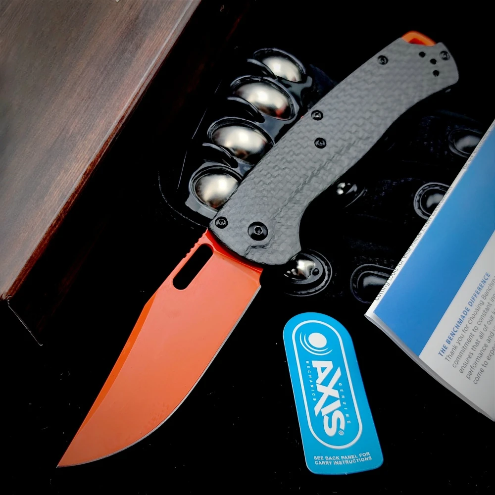 

Folding Knife BM 15535 CF/G10 Handle CPM-154 Clip Point Blade Hunting Outdoor EDC Survival Hunting Tactical Self Defense Tools