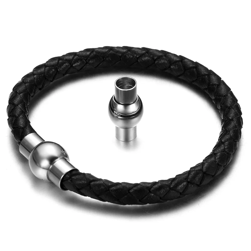 Stainless Steel Magnetic Clasp Leather Cord Clasps Bracelet Strong Magnet Buckle DIY Components Jewelry Making Accessories