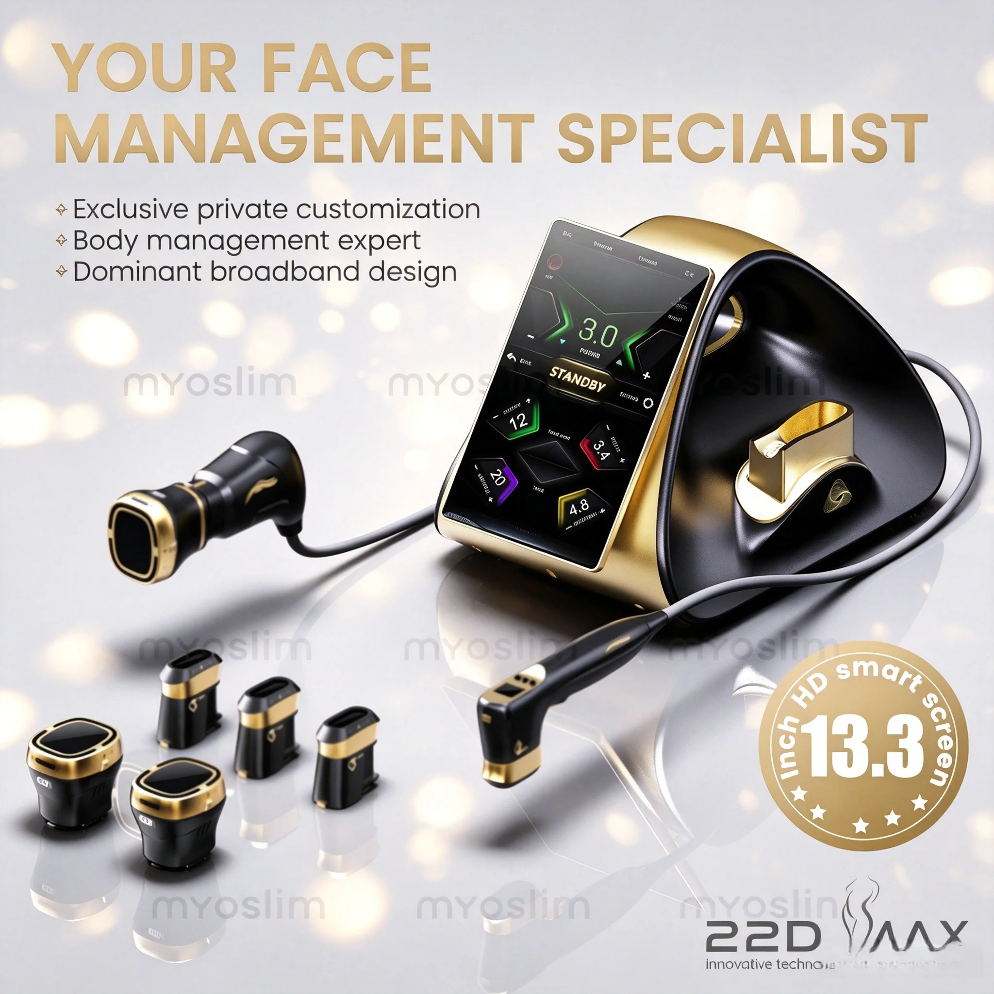 New 22D MAX Beauty Machine Facial Tightening Slimming Fat Reduction Anti Aging Face Shaping Body Slim Equipment - Detail 1