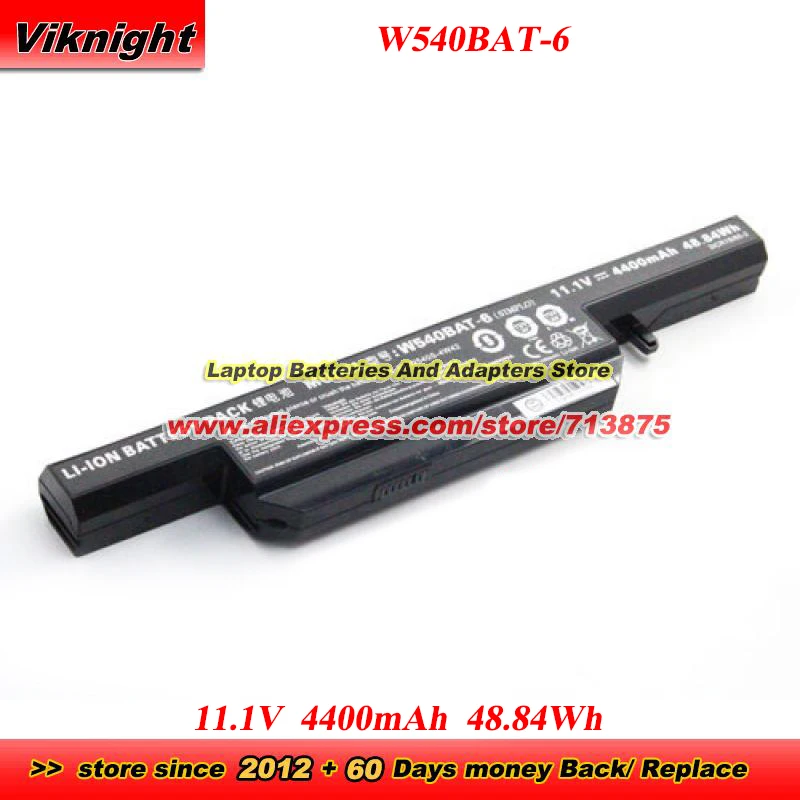 

W540BAT-6 Battery 6-87-W540S-4W42 11.1V 4400mAh 48.84Wh for W540EU W54EU W550EU N1500J W550SU W545EU W551SU1 W55EU K680E B502