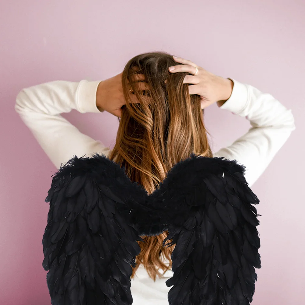 2 pezzi grande costume da angelo ali ali puntello per le donne leggero cosplay festa carnevale accessorio in maschera