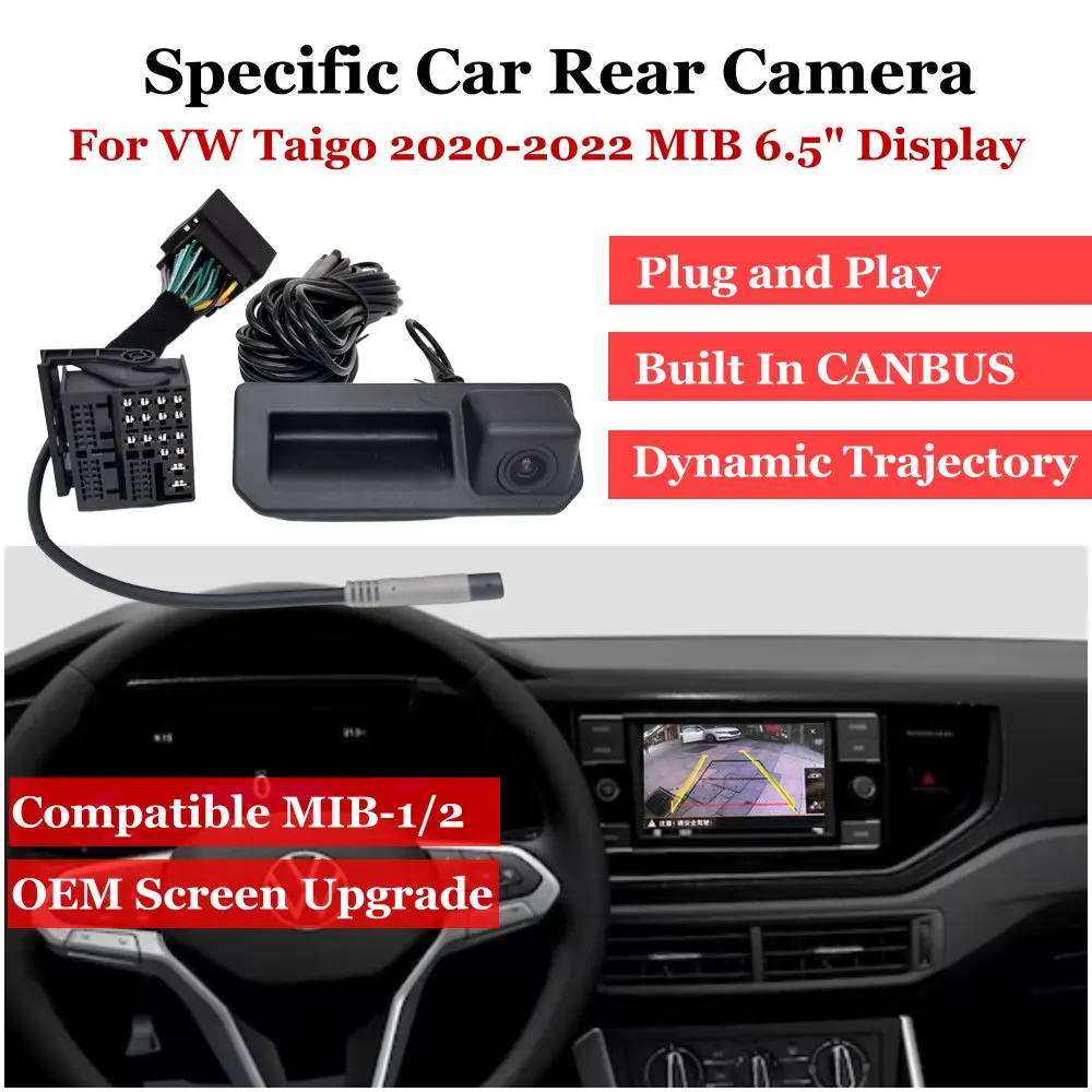 

Plug & Play Car Rear Camera For Volkswagen VW Taigo Nivus 2020-2022 MQB MIB 6.5" Display Vehicle Backup CAM Upgrade Accessories
