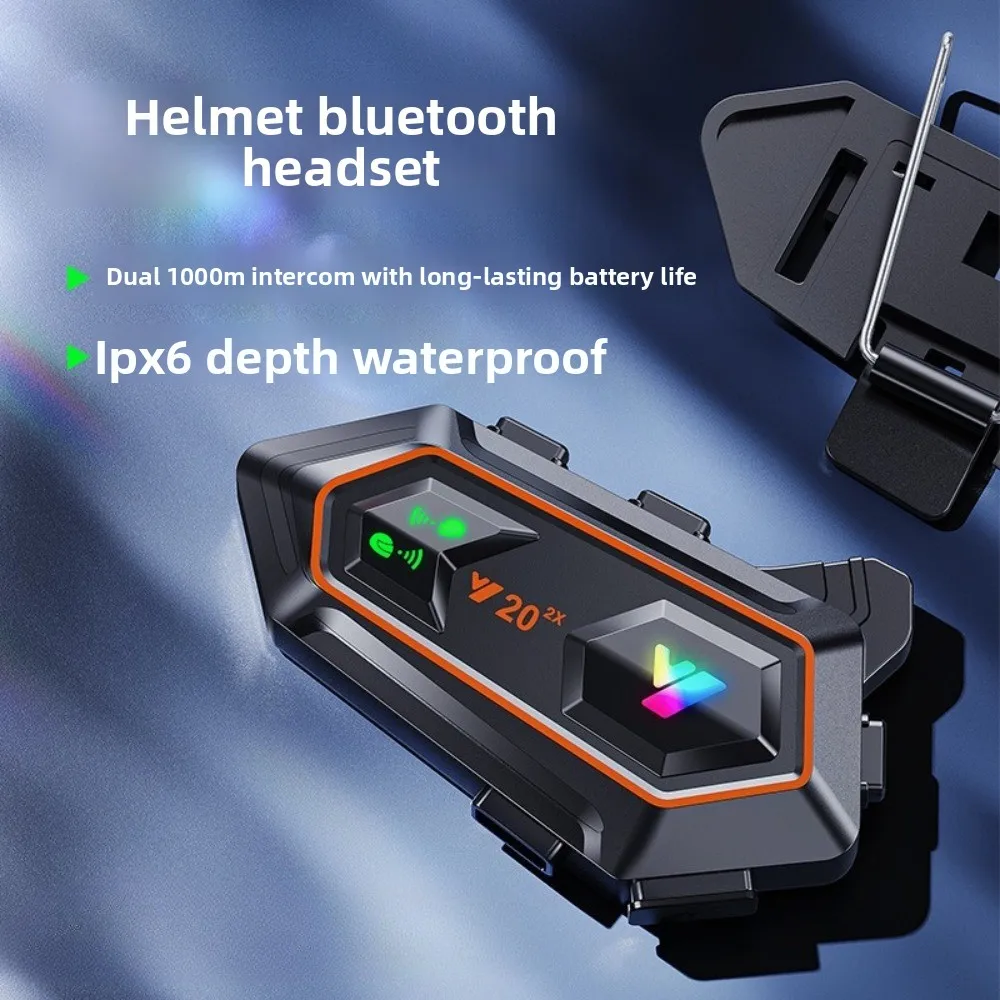 

Helmet Bluetooth Earphones with High Waterproof, Dustproof, and Long-lasting Motorcycle Helmet, Dual Person Walkie Talkie