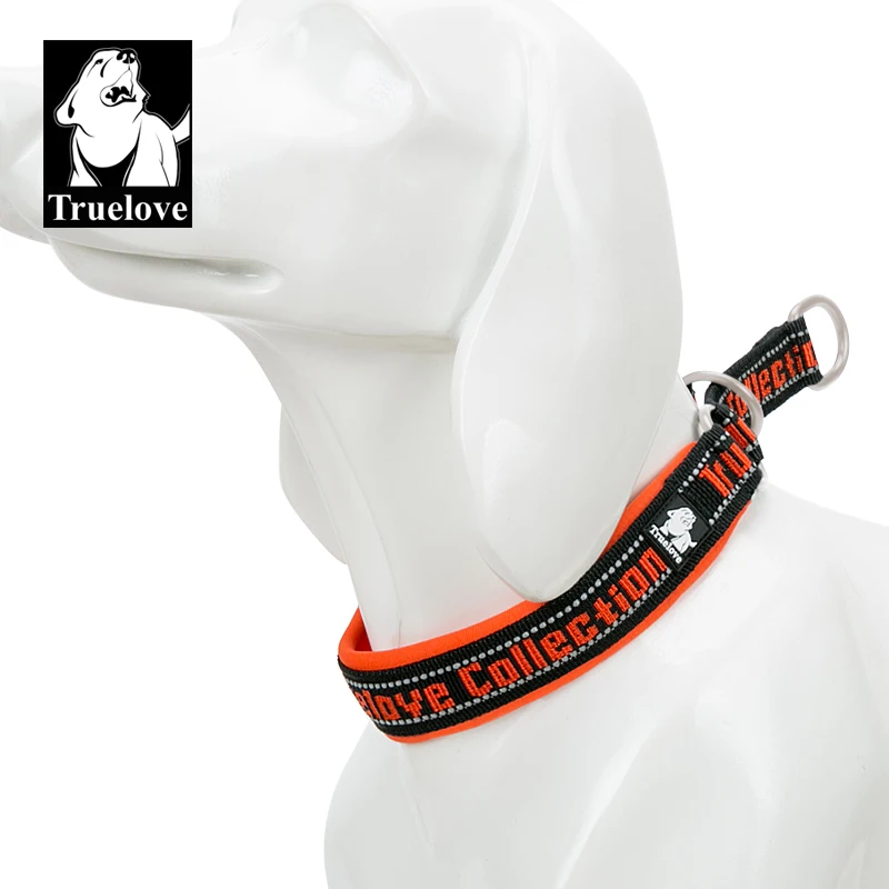 Truelove Dog Collar P-Chain Nylon Adjustable Reflective SBR Neoprene Pull-resistant Explosion-proof Dog and Cat Travel TLC5371