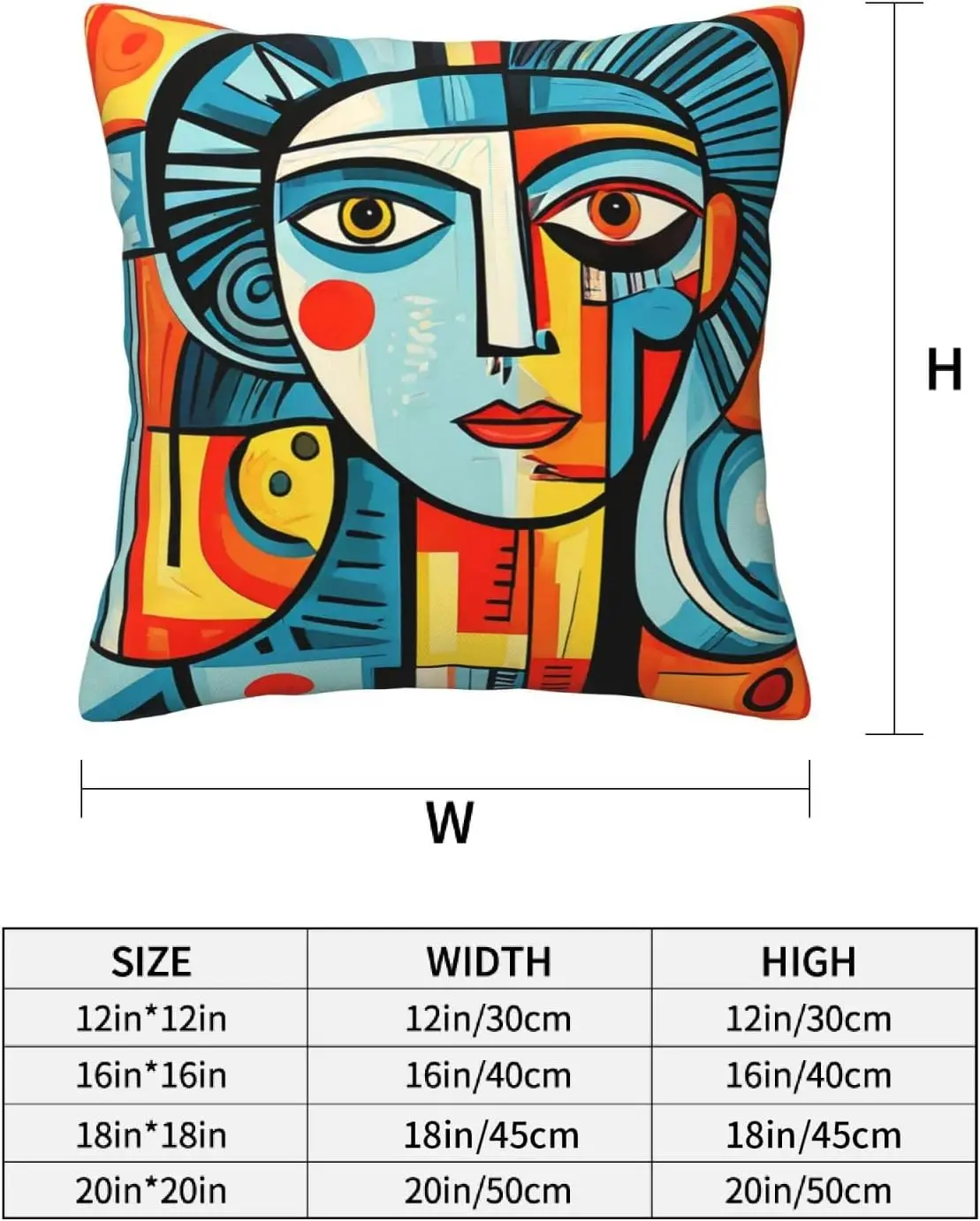 Pop Art Printed Throw Pillow Covers Set of 4 Modern Graphic Abstract Cushion Case Decor for Living Room Boho Style Home