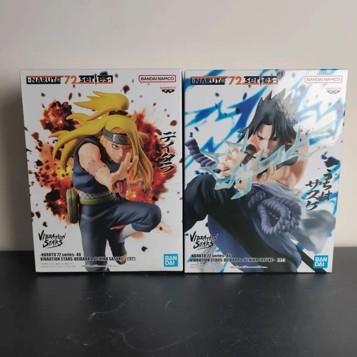 

In Stock Bandai Uchiha Sasuke Figure Vibration Stars Naruto 72 Series Deidara Battle Collectible Statue For Anime Collectors