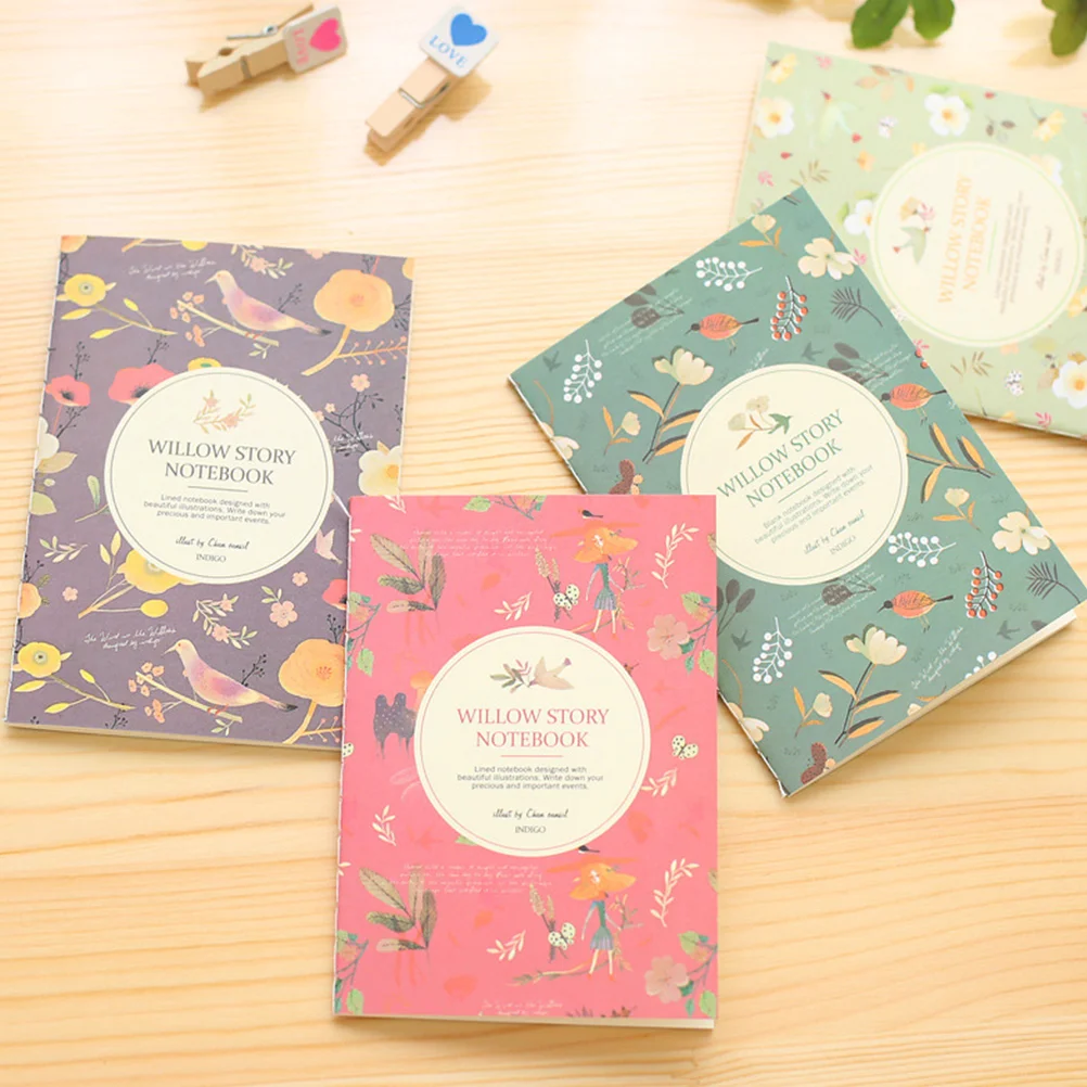 

24 Pcs Flowers and Birds Color Pocket Book 24pcs Writing Diary Graffiti Stationery Gift Mini Pattern Notebook for Carry Travel