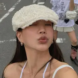 레트로 장미 꽃 베레모 모자, 얇은 비니 모자, 여성 뉴스보이 모자, 포워드 모자, 화가 아티스트 모자, 한국 용수철 여름, 신제품