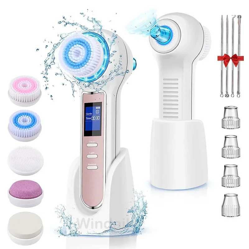 Electric Blackhead Remover Vacuum Suction Facial Cleansing Brush Rechargeable Face Brush Facial Pore Cleanser Skin Care Machine