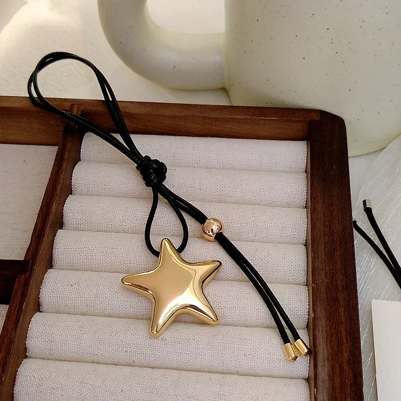 Draweye Y2k Stars Necklace for Women Punk Style Hiphop Vintage Ins Korean Fashion Chokers Jewelry Simple Collares Para Mujer