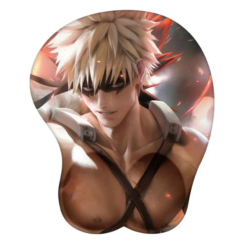 

3D Mouse Pad Bakugou Katsuki Anime Wrist Rest Desk MousePad Mat Gamer Accessory