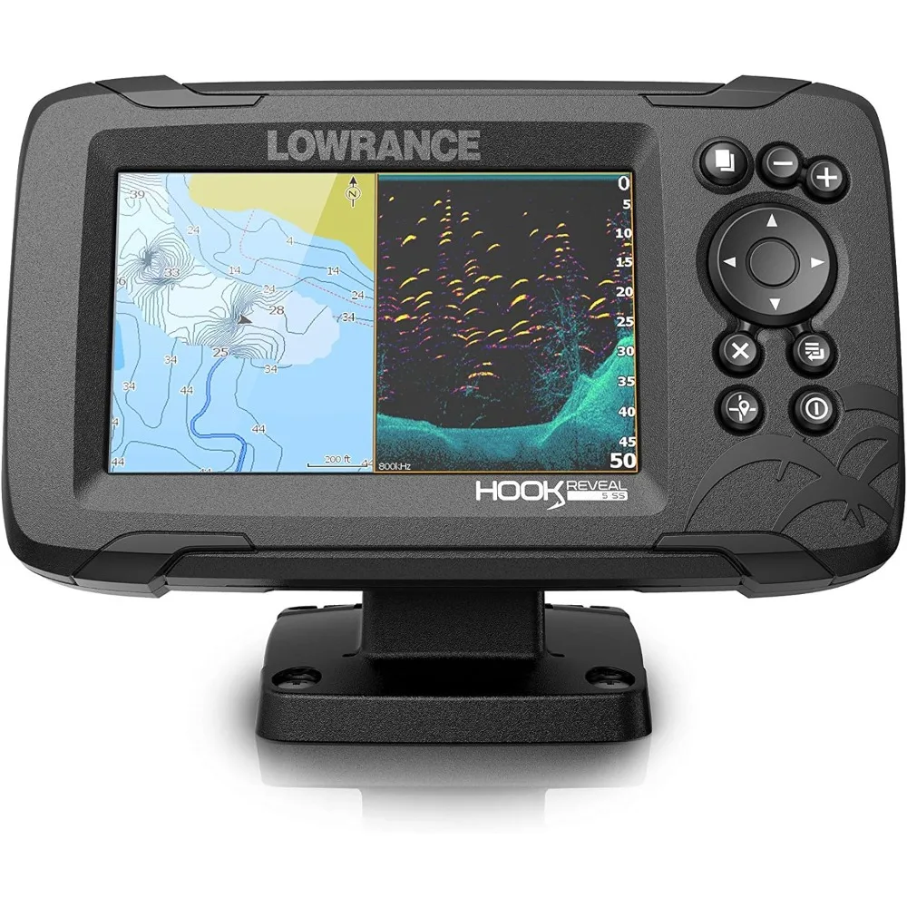 

Hook Reveal 5 Inch Fish Finders with Transducer, Plus Optional Preloaded Maps