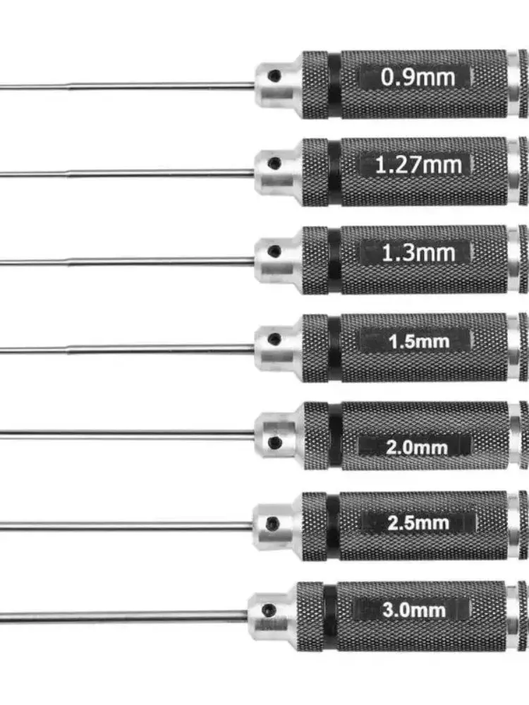 Tournevis hexagonal en acier blanc, Kit d'outils pour hélicoptère RC, avion, voiture, Drone, modèle d'avion, Rep, 0.9/1.27/ 1.3/ 1.5/ 2.0/ 2.5/ 3.0mm