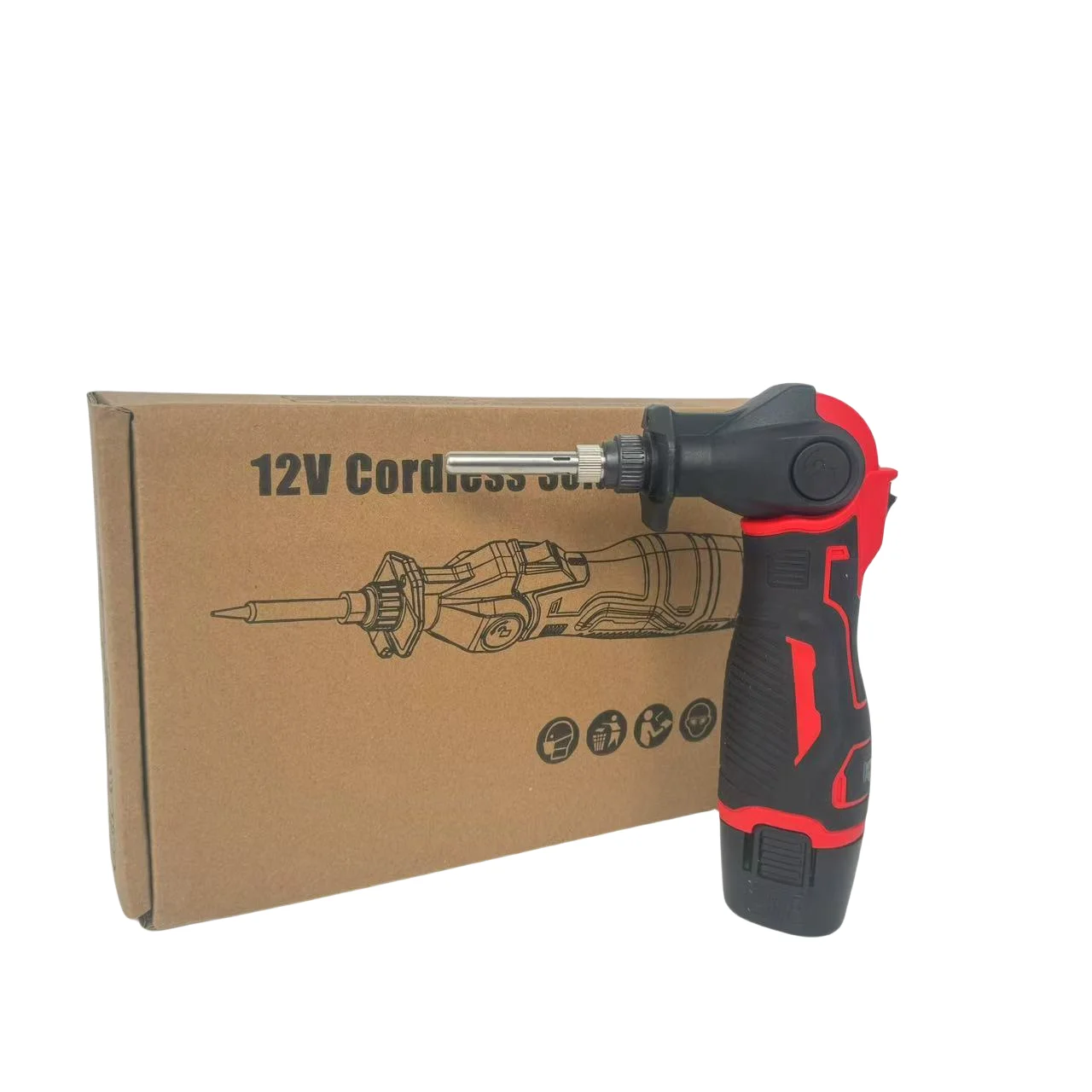 Soldador eléctrico de calentamiento rápido con batería de litio de 12V, dispositivo de soldadura doméstico portátil con herramientas de cargador de batería