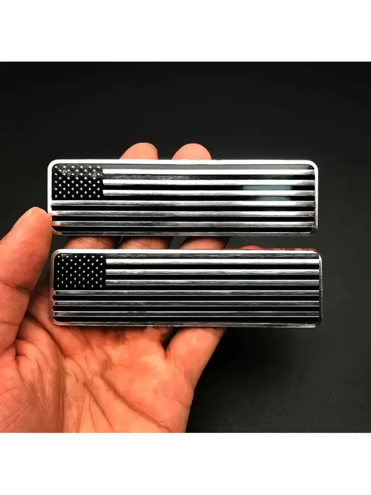 AliExpress 2pcs Metal Black American USA Flag Map Emblems Car Trunk Emblem Badge Decal Sticker For Car Motorcycle Bike Car Accessories