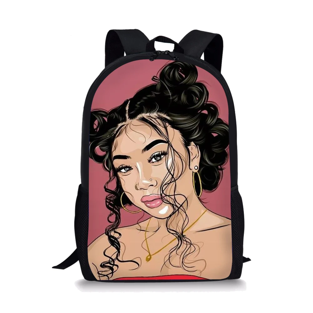 Zaino africano con stampa regina nera per ragazzi adolescenti ragazze Cute Kids Teen Girl School Backpack Cool Primary Children Student Bagpack