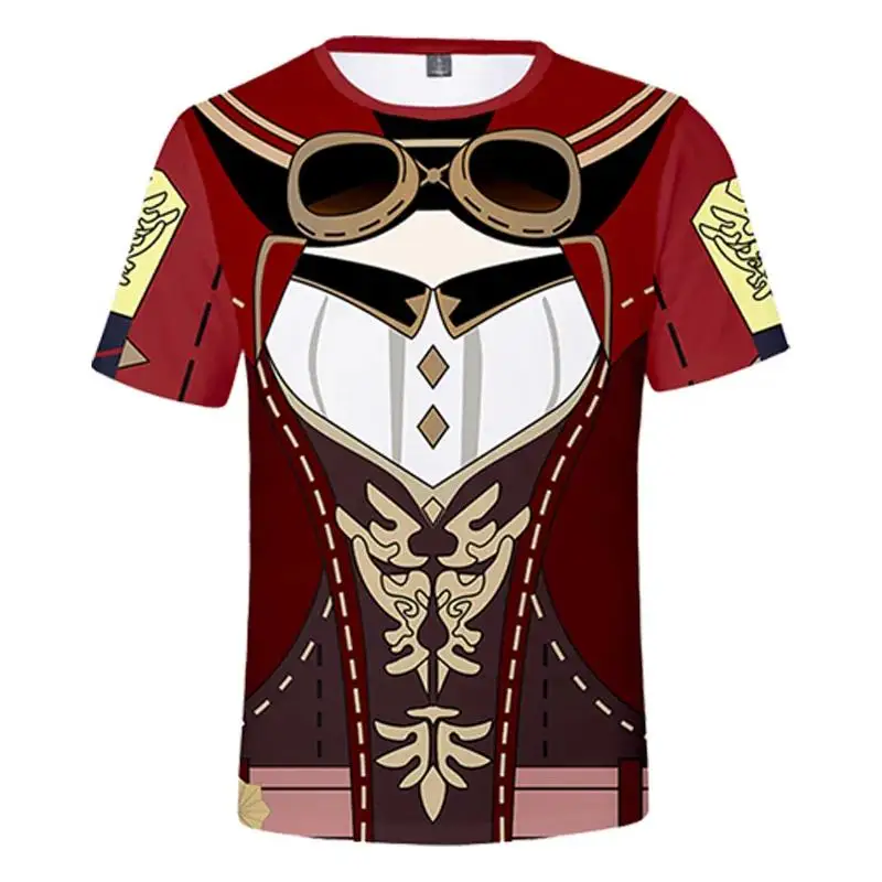 Genshin short-sleeved T-shirt Game peripheral products Characters Fans Around Clothes Tops cos