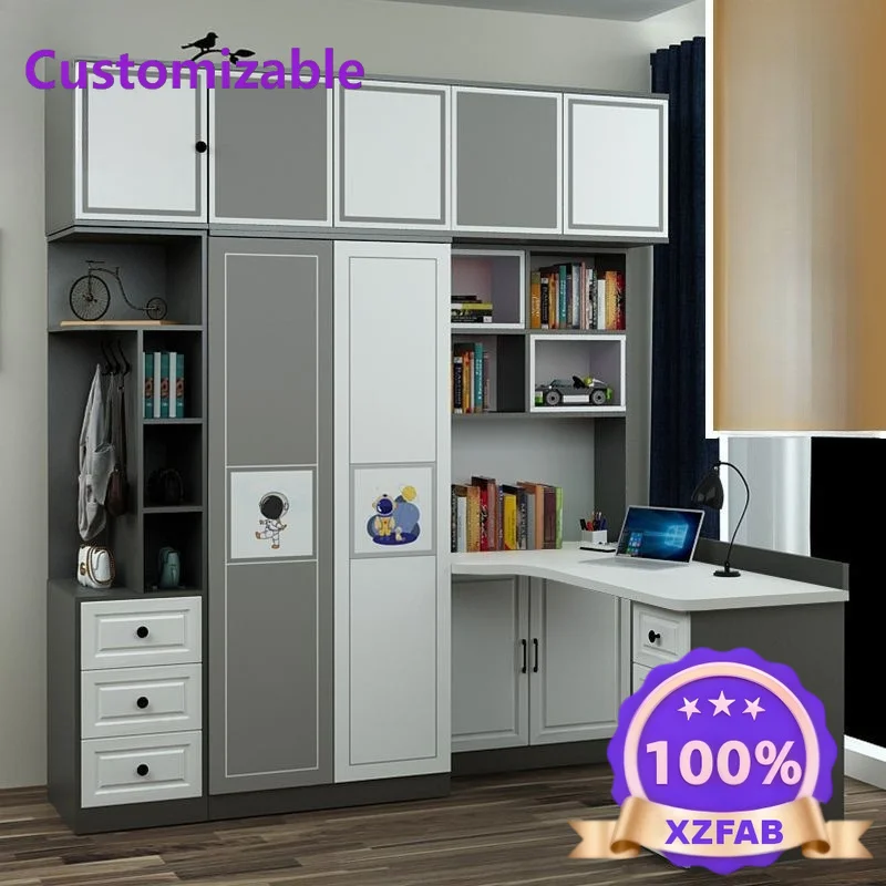 Factory Direct 2026 Household Small Unit Siamese Corner Desk Wardrobe Multifunctional Learning Computer Desk