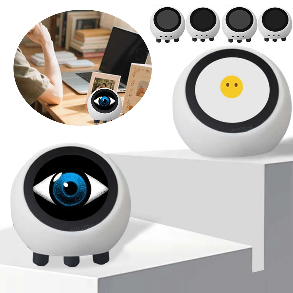 

AI Voice Chat Robot 1.28In LCD Screen Mini Robot Tabletop Ornaments Smart DeepSeek Assistant Robot for Home Office School