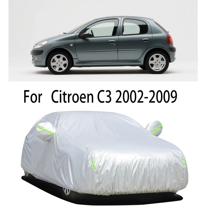 

Car Cover Protection Sunscreen Heat Insulation Dust Resistant Scratch For Citroen C3 2002-2009 2003 Car Exterior Accessories
