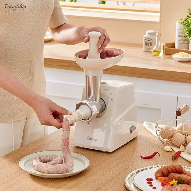 Meat grinder. Home. New. Dual blade disk. Cooking machine. Food-grade metal. One key removable and washable. Sausage machine.