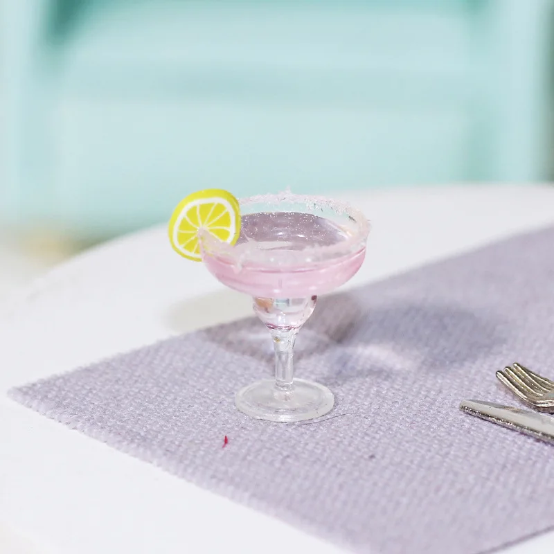 1:12 لطيف مصغرة الغذاء نموذج دمية الملحقات كوكتيل سلسلة الحانة المشهد التصوير الدعائم دمية ديكورات منزلية اللعب