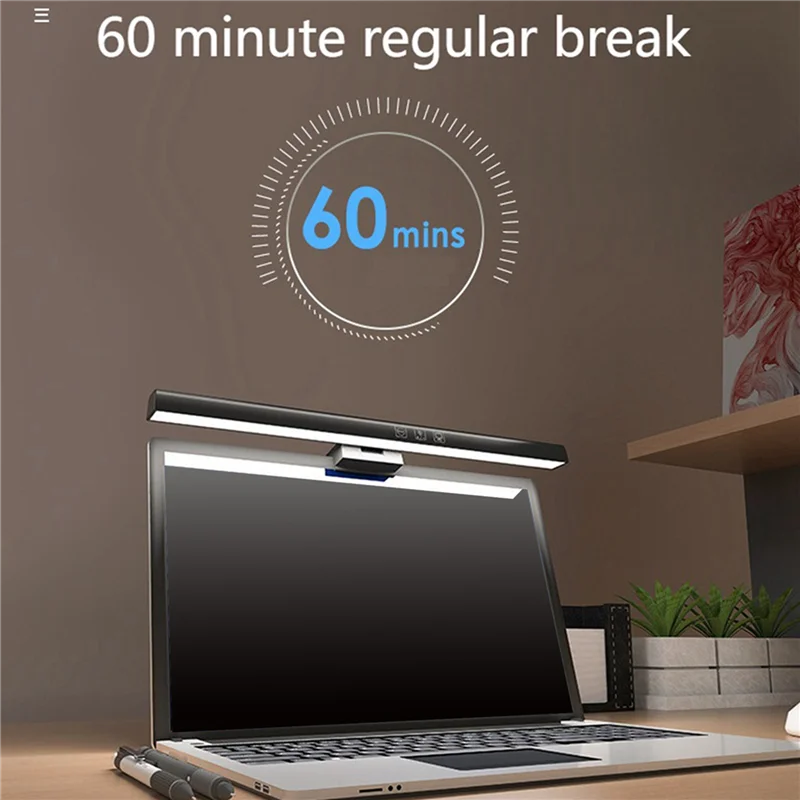 AFOURT-2X Lichtbalk voor laptopmonitor USB E-Reading LED-werklamp 3, instelbare kleurtemperatuur, geen schermverblinding