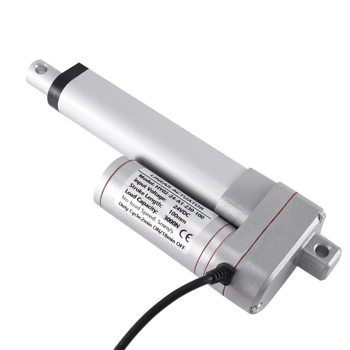 24V DC Electric Push Rod Motor Micro-type Hydraulic Rod 3000N Telescopic Rod Maximum Thrust 100mm Silver White