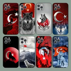 Turk Wolf Turkey Flag  Phone Case For iPhone 15,14,13,12,11,Plus,Pro Max,XS,X,XR,SE,Mini,8,7 Soft Silicone Black Cover