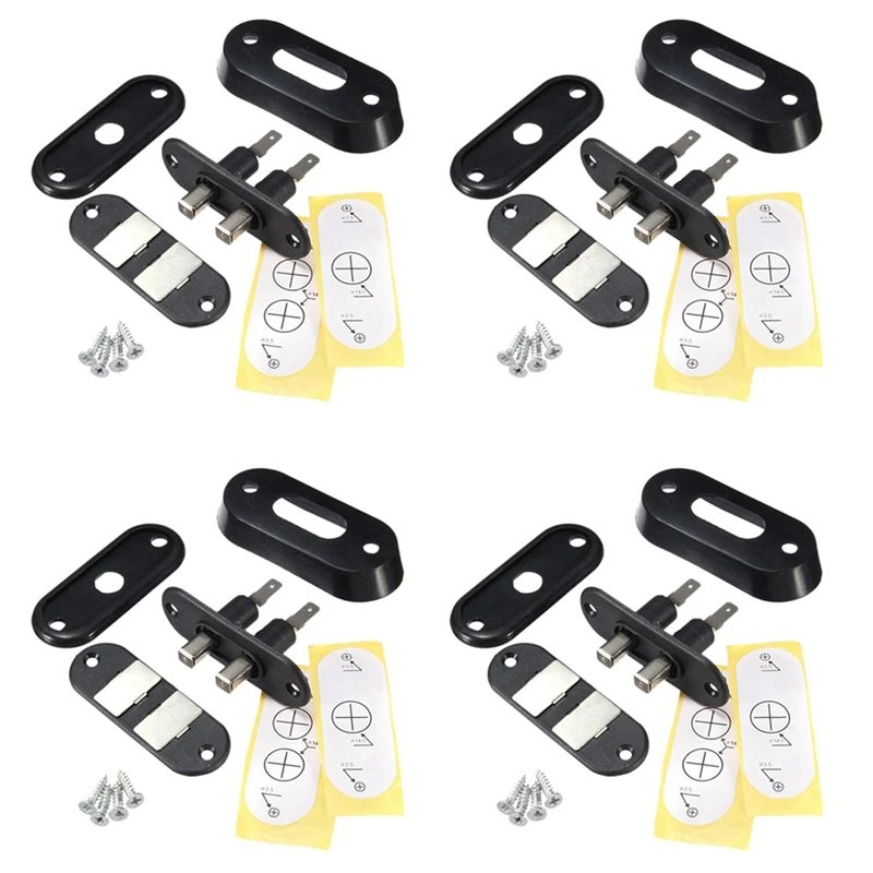 4X Black Sliding Door Contact Switch For Car Van Alarm Central Locking For VW T4 FORD