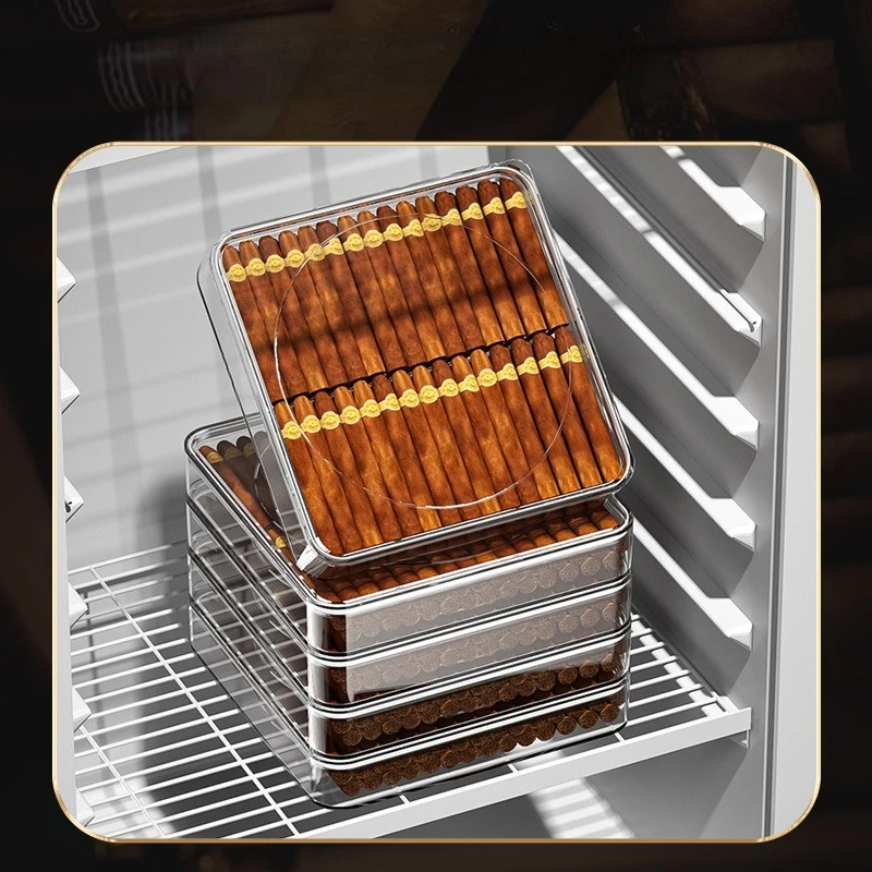 

Прозрачный хьюмидор премиум-класса — гигроскопическая подкладка из кедра, запираемая для свежести и демонстрации