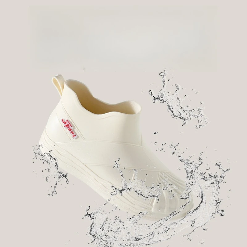 

Fashionable Women's Rain Boots Waterproof Work Rubber Slip-Resistant Booties Inner Fce Liner Zapatillas De Mujer Chaussure Femme