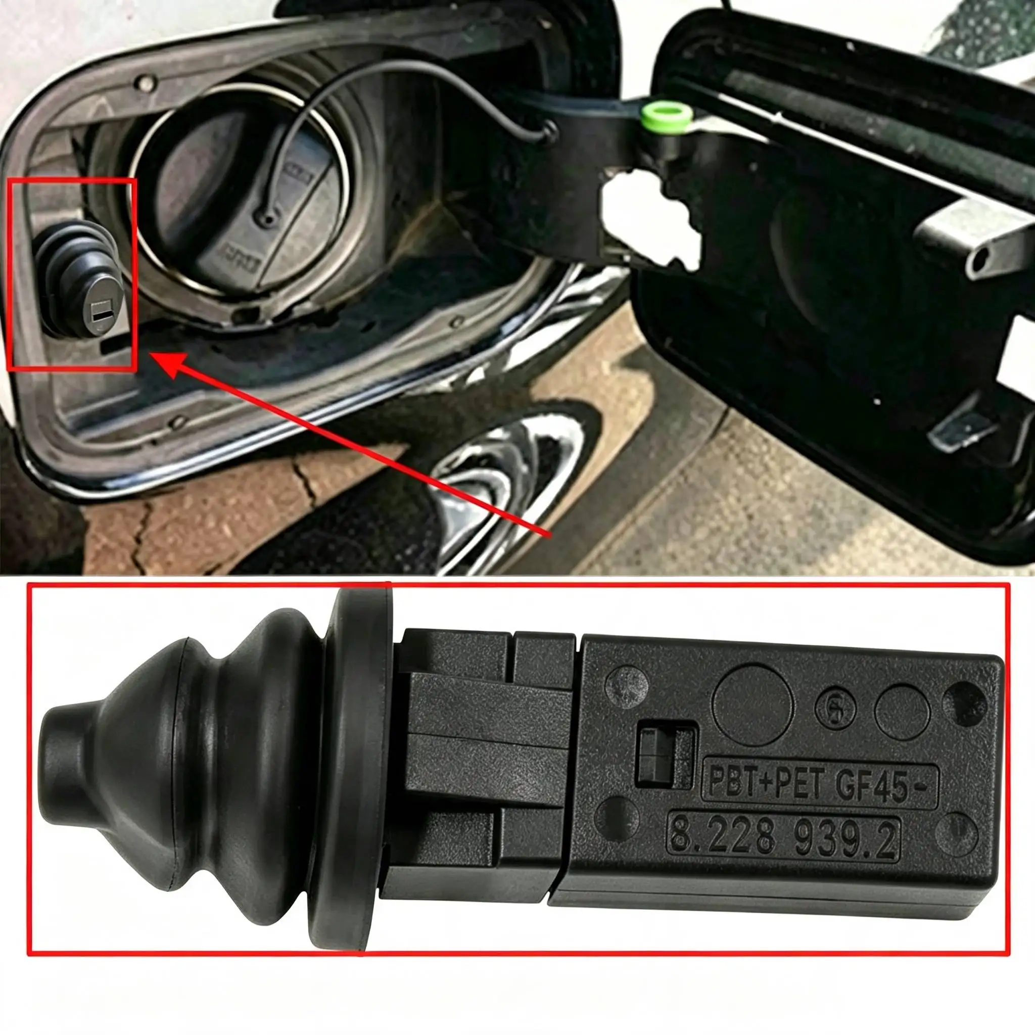 Tank Cover Switch Fuel Door Latch with Ejector Buffer for BMW X3 X5 X6 E60 E70 E93 F18 F02 51178228939